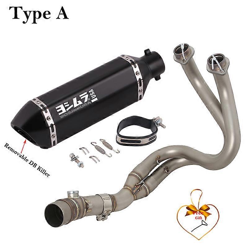 Komplettes Escape-System für Motorräder, geänderter Auspuffrohr-Schalldämpfer für Kawasaki ER6N, ER6F, Versys 650, Z650, Ninja650,