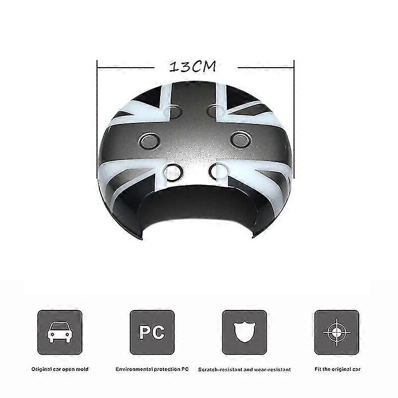 Grey Union Jack Rear Mirror Cover Trim – Fits Mini Cooper R50 / R52 / R53 (2002-2006)