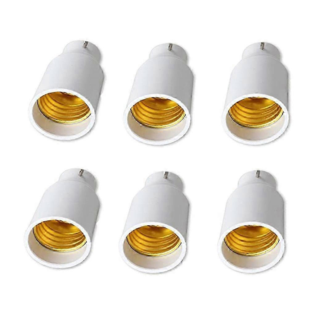 B22 To E27 Bulb Adapters 6 Pack Lamp Holder Converter Base Bulb Socket Adapter