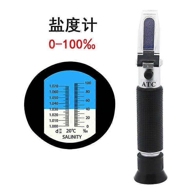 Amazon Seawater Salinity Meter 0-100 Refractometer Handheld Optical Refractometer Hydrometer Sea Tank With Box
