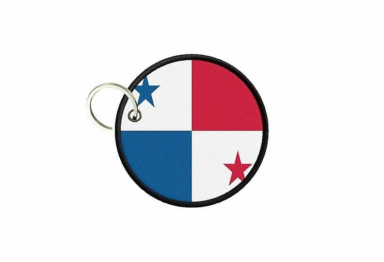 Keychain keys flag panama print round round round
