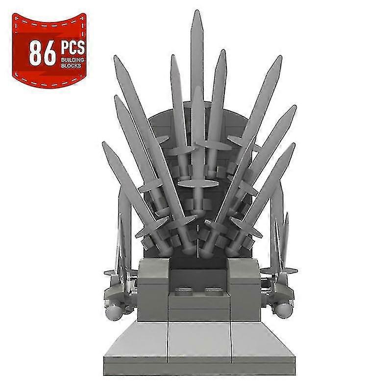 Iron Throned διάσημες ταινίες παιχνίδια δομικά στοιχεία μέταλλο σιδήρου σπαθί κάθισμα υπέρτατη δύναμη Diy τούβλα μοντέλο παιχνίδια παιδιά δώρα