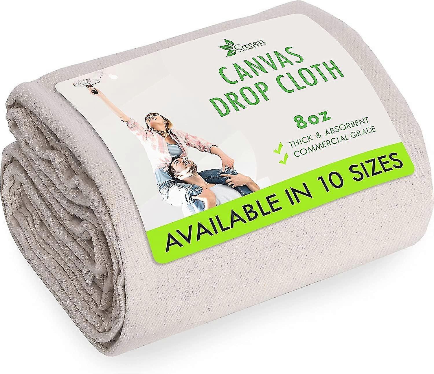 4 x 5 Canvas Drop Cloth Tarp Canvas Fabric Drop Cloth gardiner Drop kluter for Maleri Malere Drop Cloth Paint Drop Cloth Paint Tarp Maleri Suppl