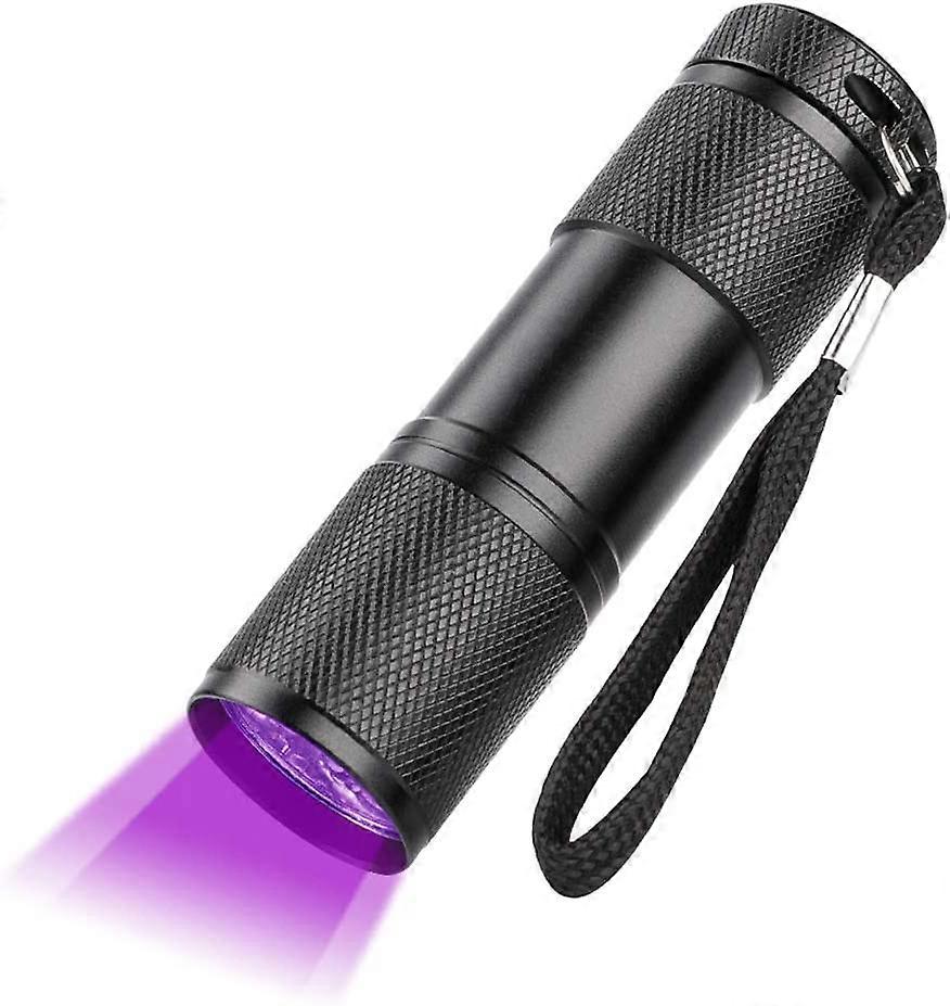 flashlight black flashlight,9 LED 395 nanometer ultraviolet black light flashlight detector