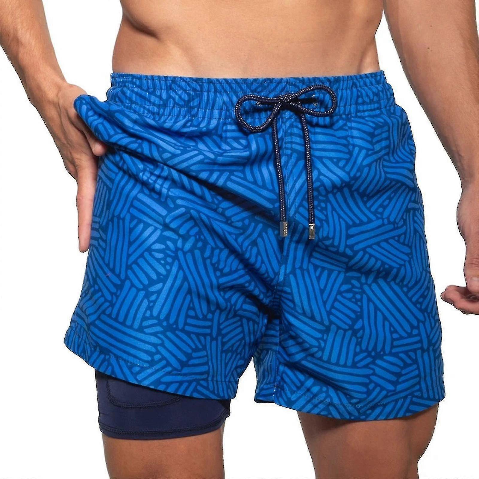 Mens Swim Trunks With Compression Liner