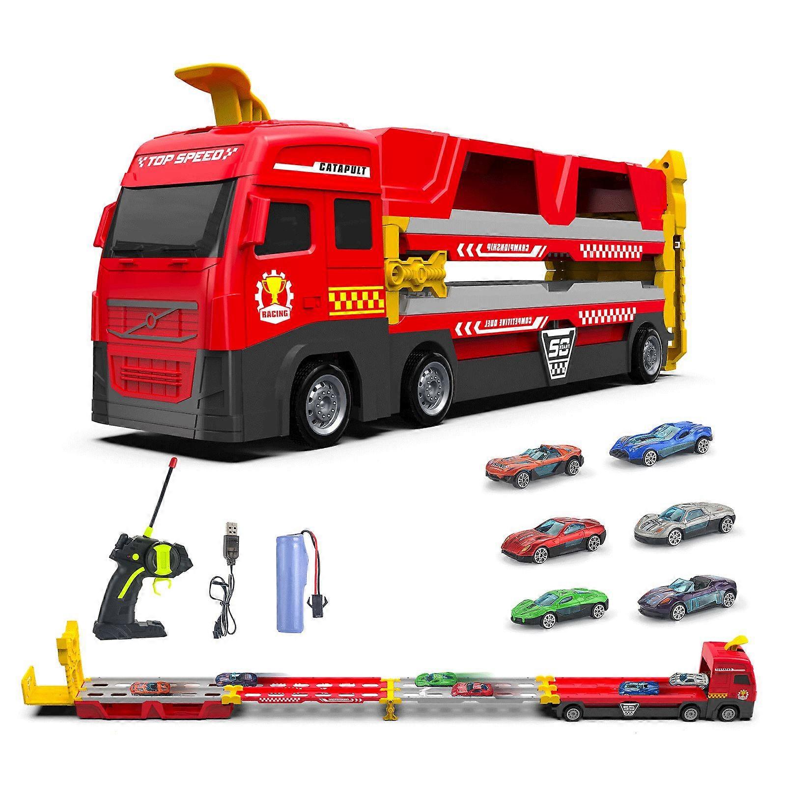 Mega Hauler Truck With Ejection Race Track