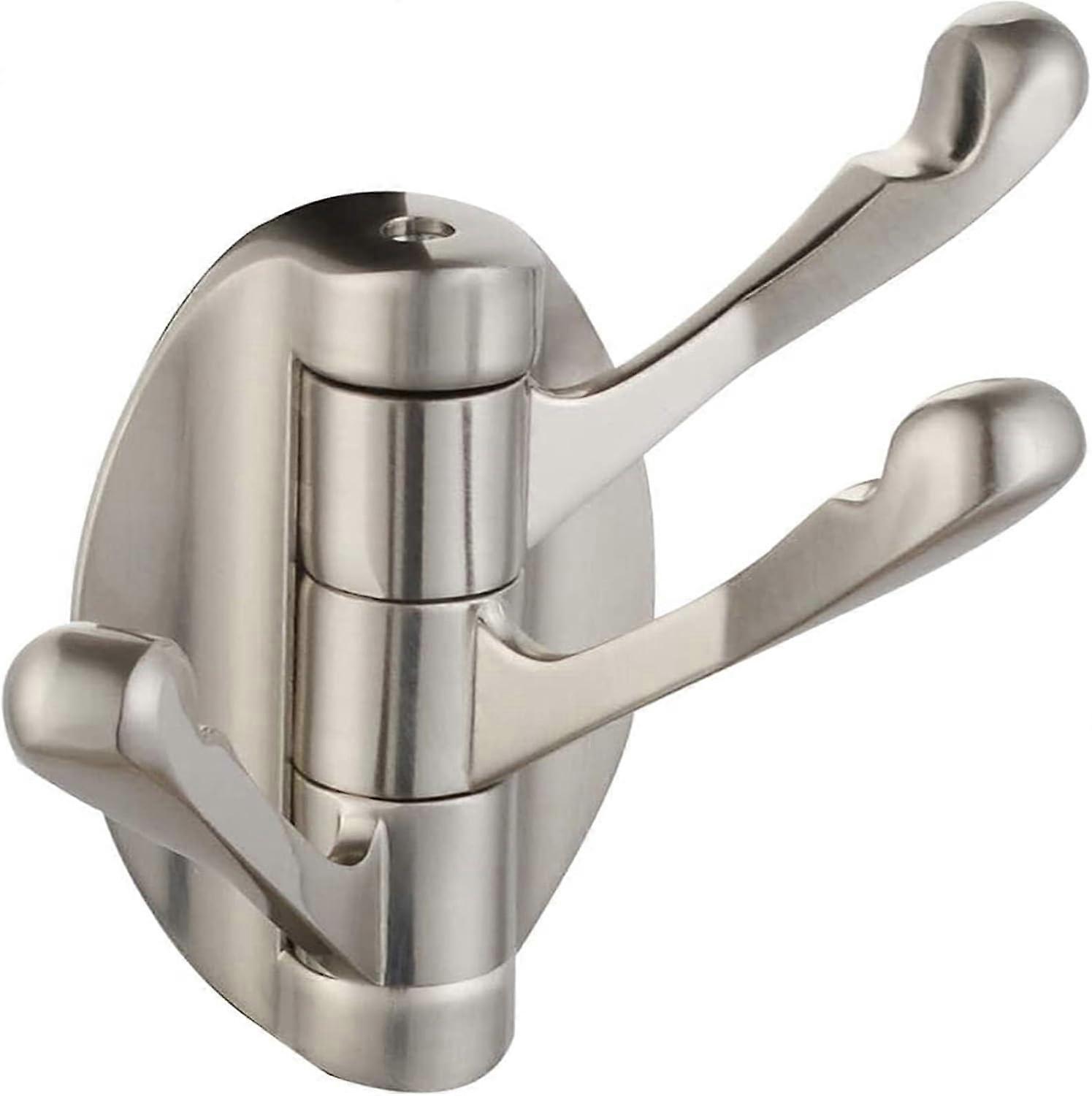 Swivel Wall Hooks Solid Metal Foldable Coat Hooks with Three Rotating Arms Triple Hanger