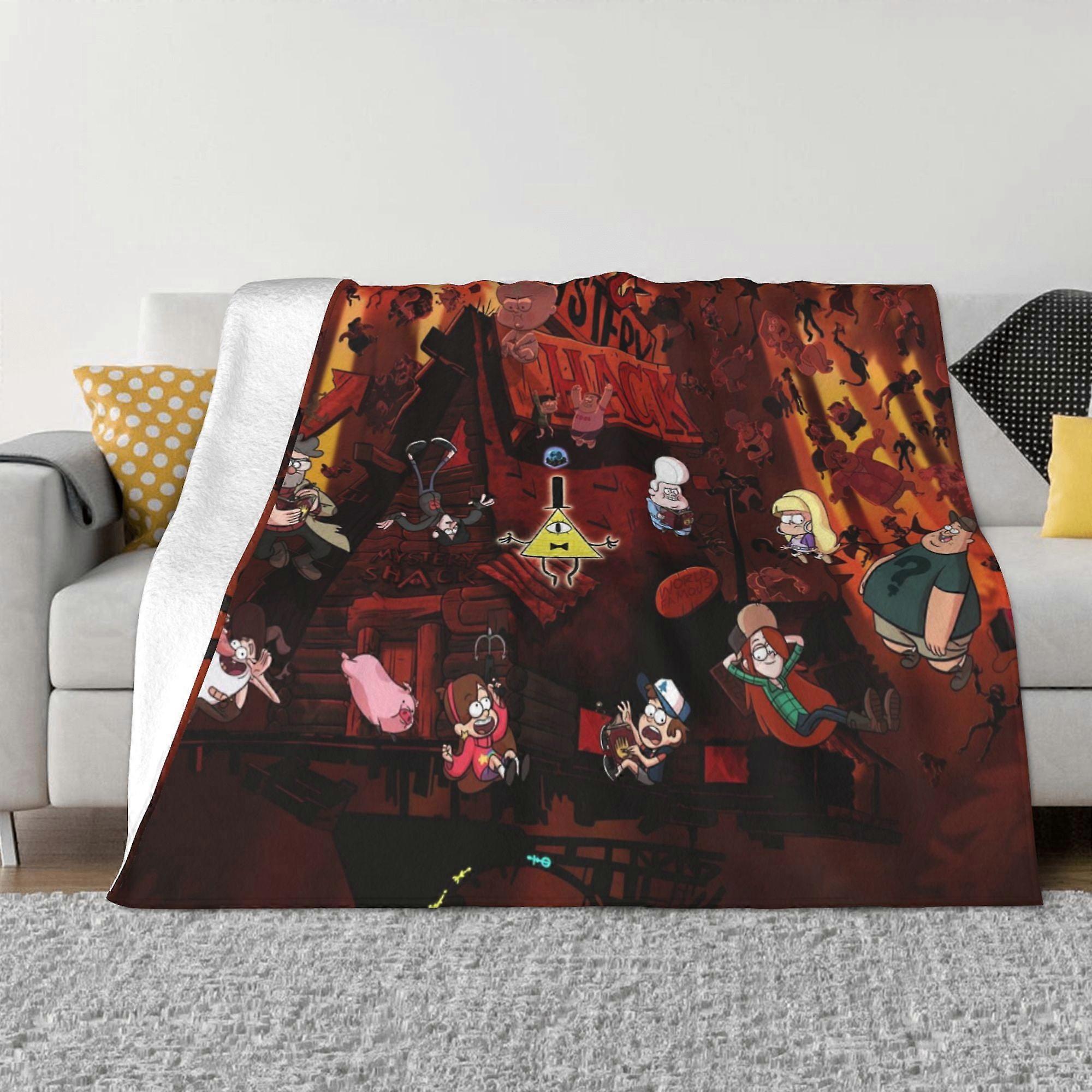 o4 Gravity Falls Fleece Blanket Super Soft Cozy Throw Blanket , Lightweight Fuzzy Comfy Flannel Blanket  xMT9591