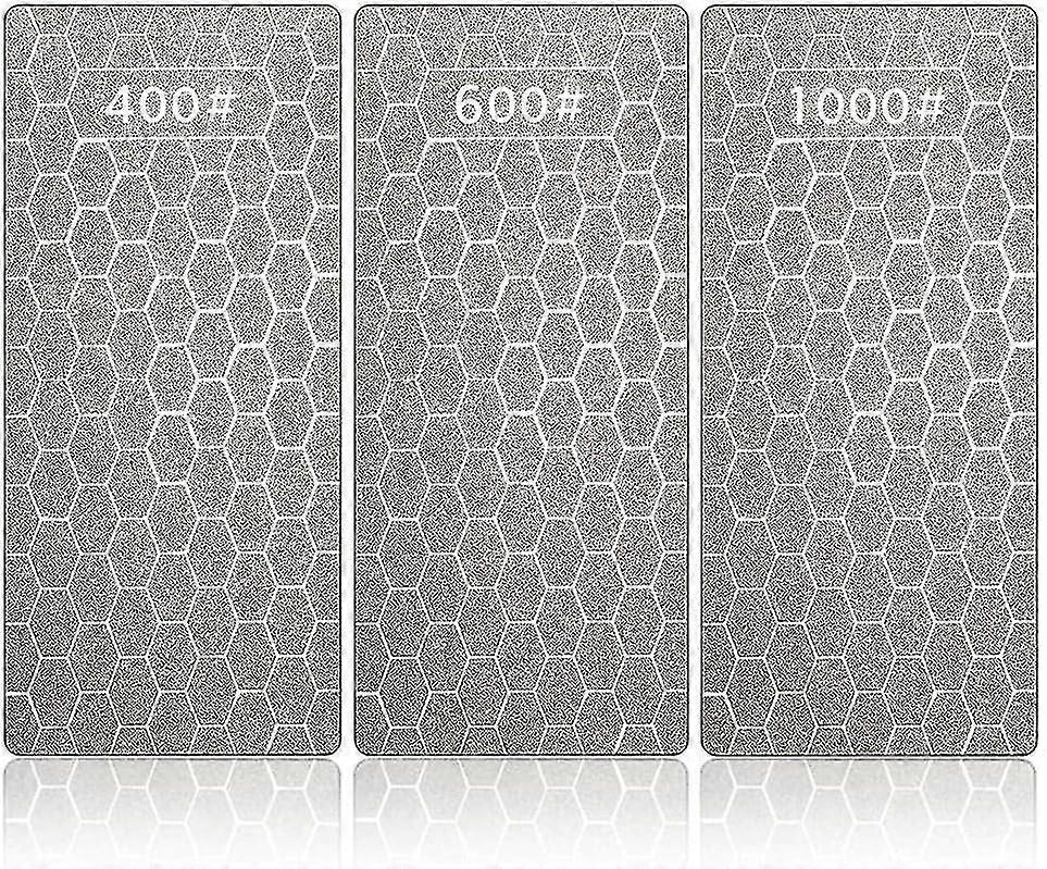 Professional Diamond Sharpening Stone Set - 3Pcs (400, 600, 1000)