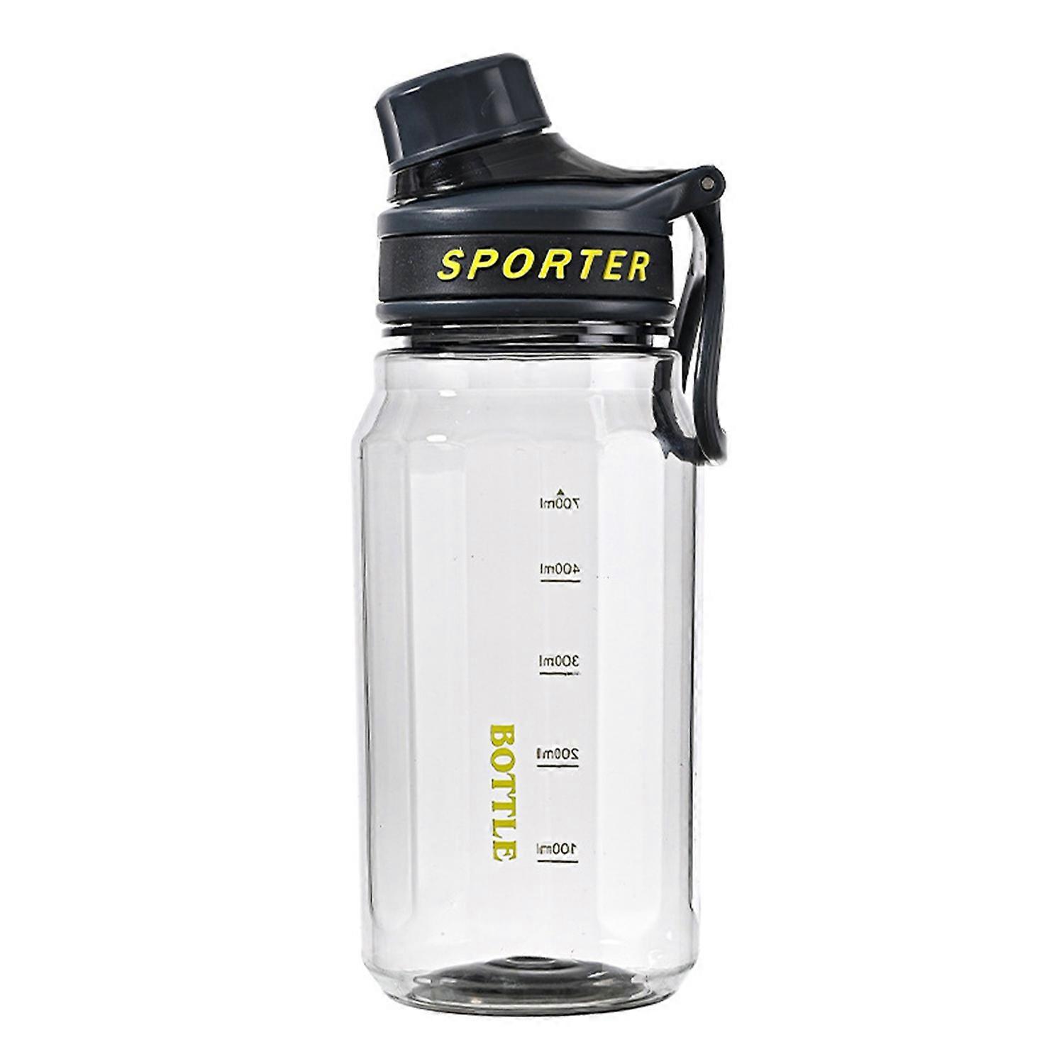 700/850ML Large Capacity Water Bottle with Scale Portable Handle Leak-proof Men Women Travel Gym