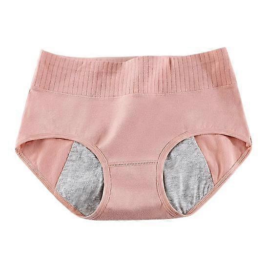 Women Period Underpants Mid Waist Solid Color Leak Prevention Butt-lifted Good Breathability Elastic Quick-drying Sport Casual Briefs Menstrual