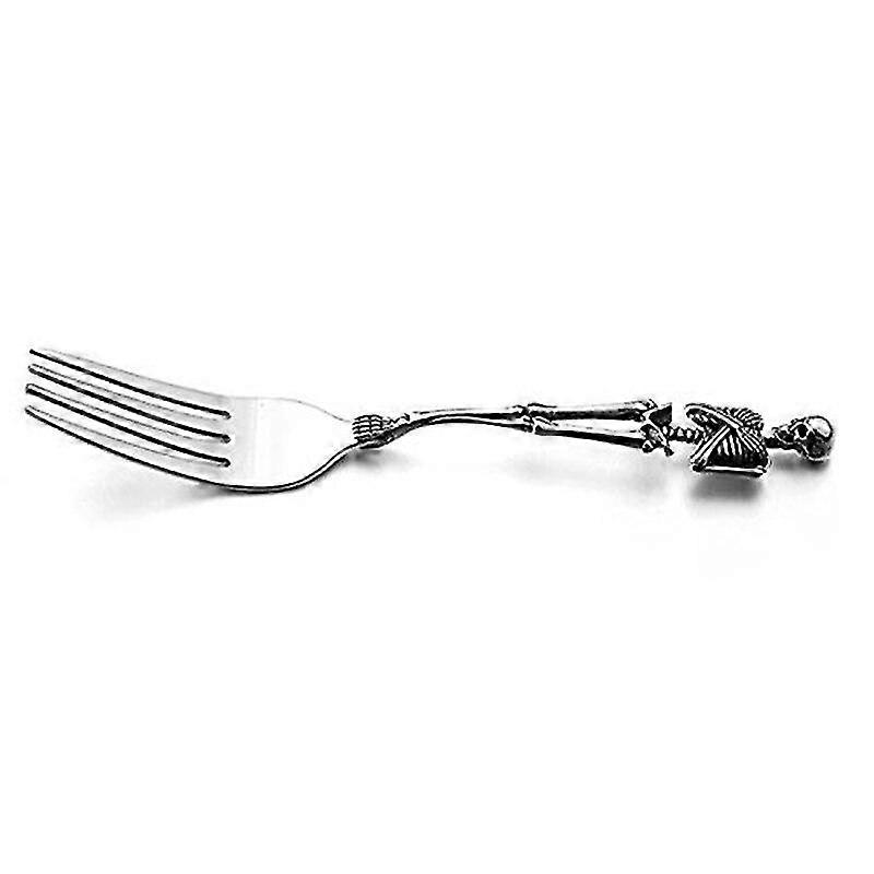 skull cutlery skeleton retro dining table tableware steel craft