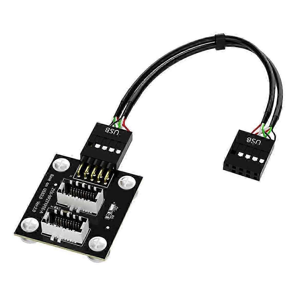 Dual Usb 3.1 Front Panel Socket Key-a Type-e To Usb 2.0 9pin Mainboard Header Male Cable Extension