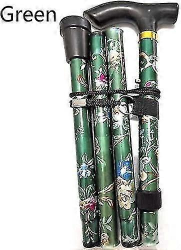 عصا مشي قابلة للطي، مصنوعة من الألومنيوم بتصميم زهور، مناسبة للمشي لمسافات طويلة والتخييم، كما أنها تساعد على الحركة بشكل متين