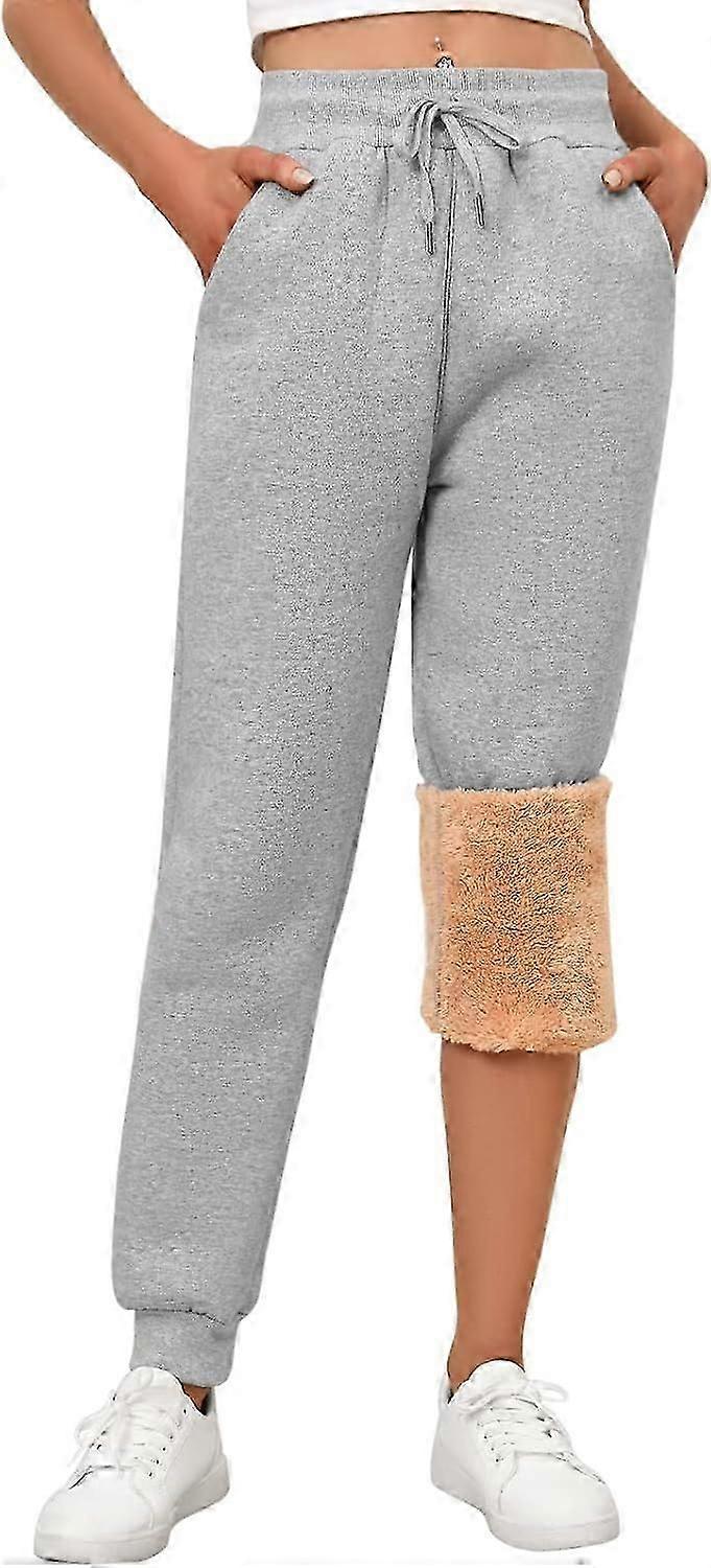 Pantalon de jogging doublé en molleton pour femme Pantalon de jogging chaud doublé en molleton Sherpa