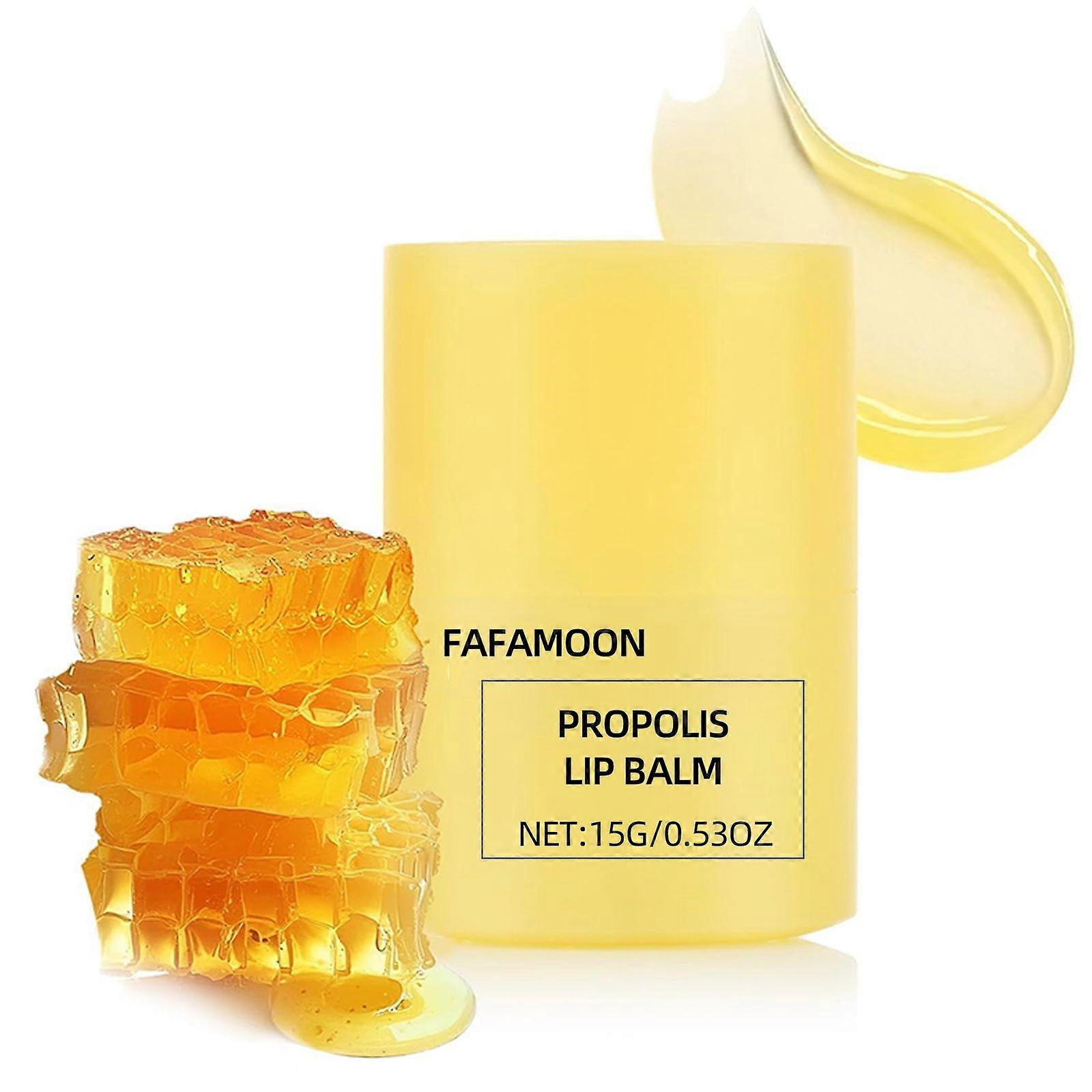 Honey Lip Butter - Propolis Lipcerin Original, Hydrating Overnight Manuka Honey Lip Balm & Mask, 12hrs Long-lasting Moisture, Hygienic Twist Dispense,