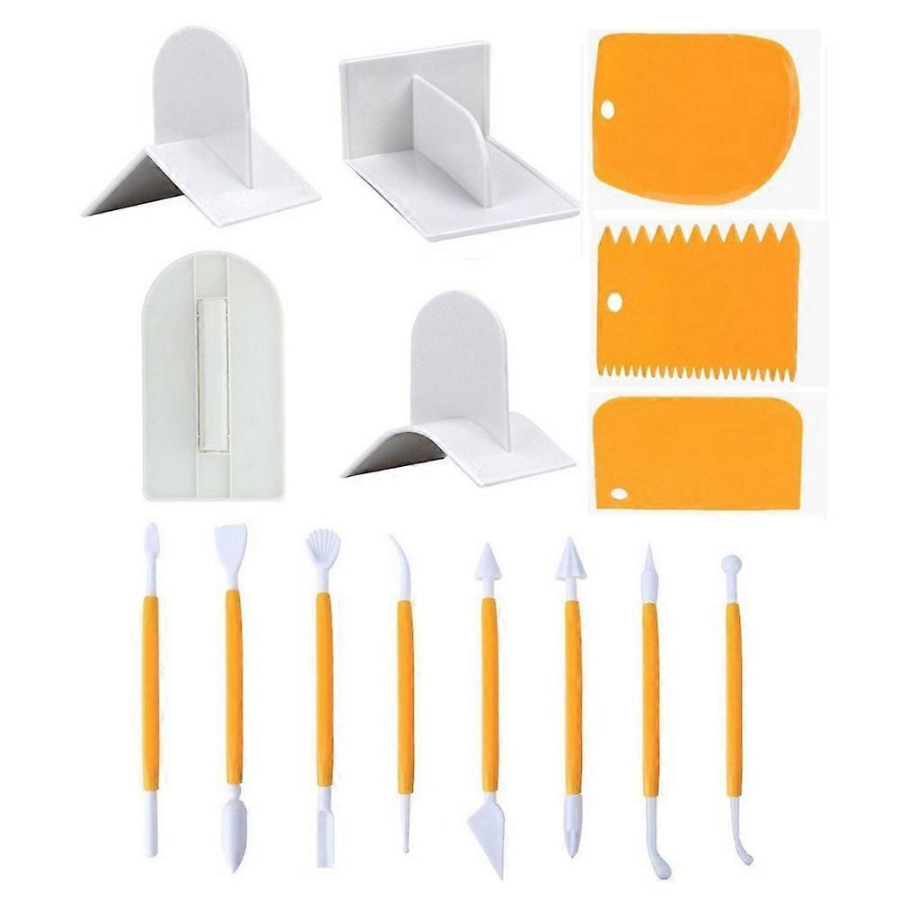 15Pcs/set Cake Decorating Carving Fondant Tools Set Scraper Modelling Pen