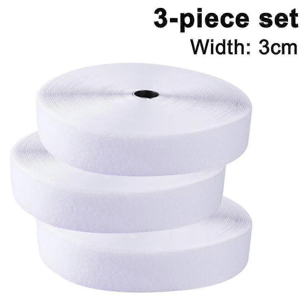 HOMEWE Hook Loop Strips with Adhesive - Industrial Strength Sticky Back Fasteners Hook and Loop Tape for Mounting, Hanging - White