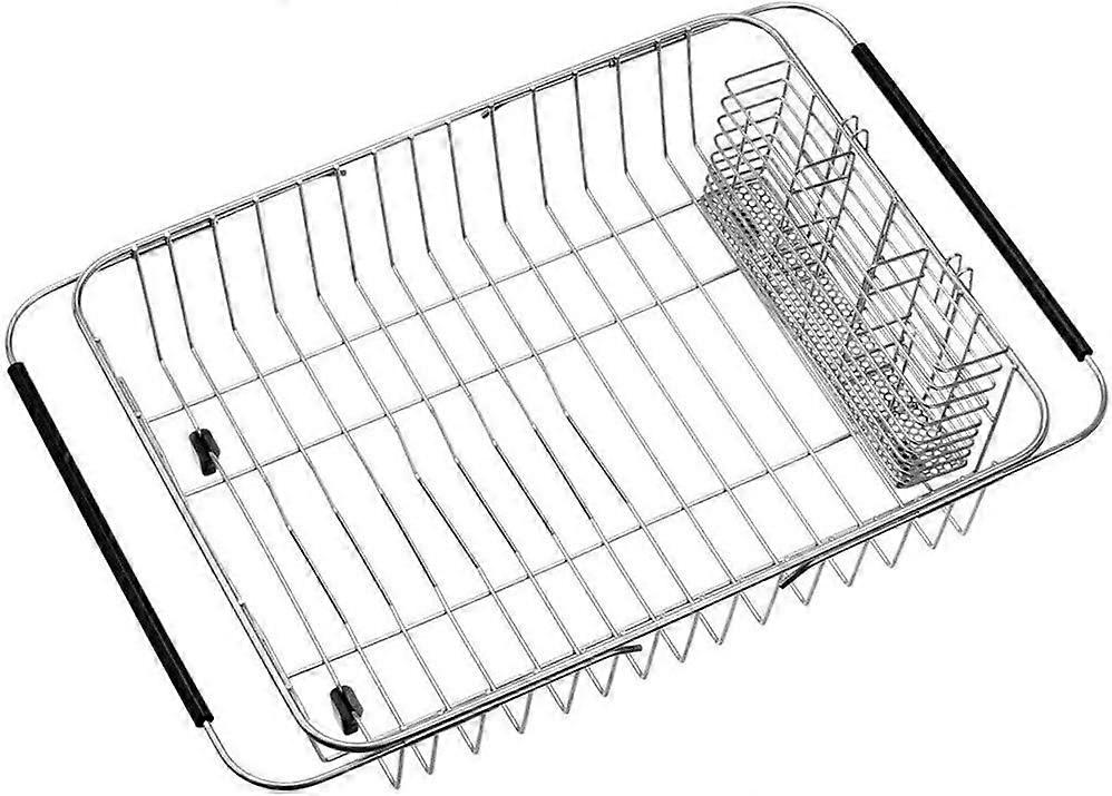 Expandable Dish Rack, Rustproof Stainless Steel, Versatile Sink or Countertop Use