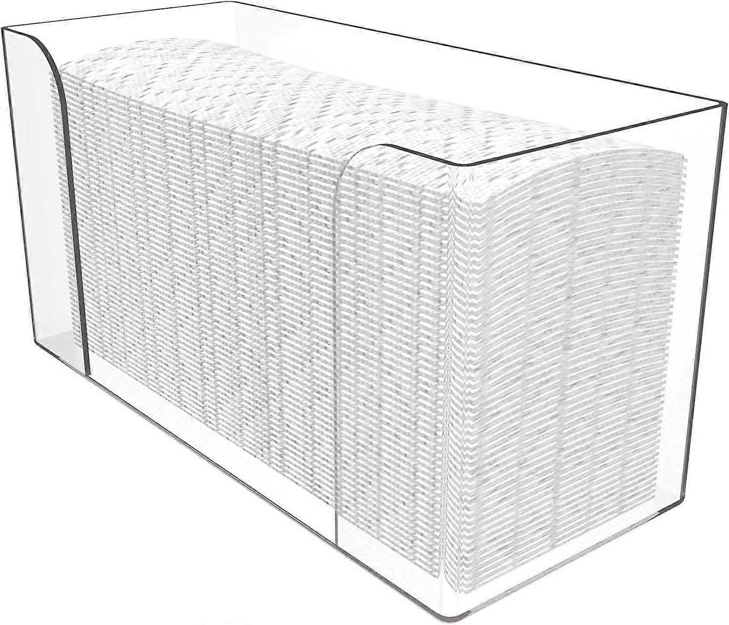 Countertop Paper Towel Dispenser,Folded,Clear Guest Towel Napkin Holder, Suitable for Z-fold, C-fold or Multi-Fold Paper Towels,Pack of 1