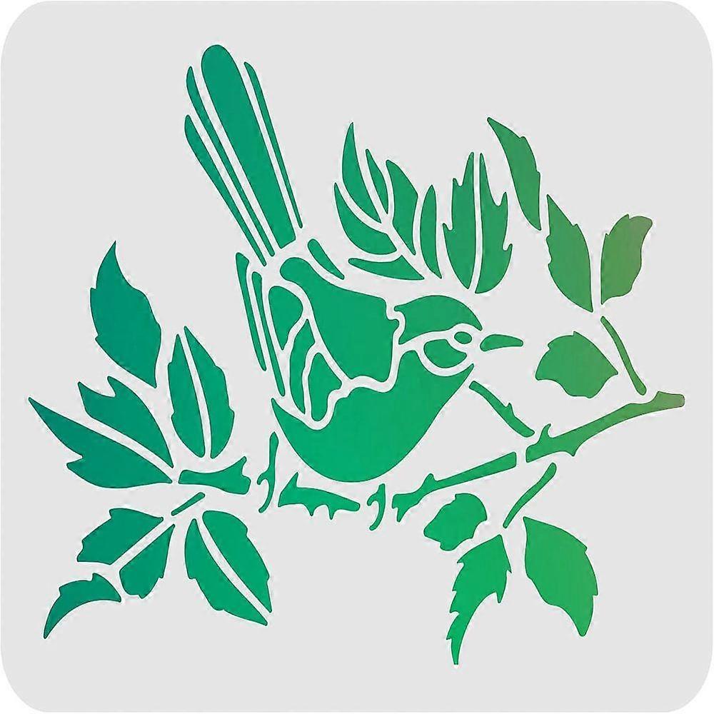 1pc Large Plastic Reusable Drawing Painting Stencils Templates for Painting on Scrapbook Fabric Tiles Floor Furniture Wood Rectangle Bird Pattern 297x