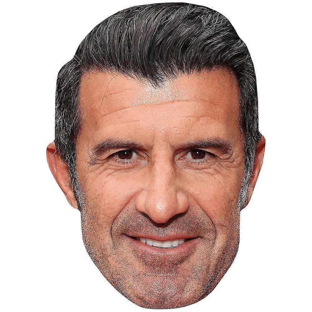 Luis Figo (Smile) Celebrity Mask, Flat Card Face