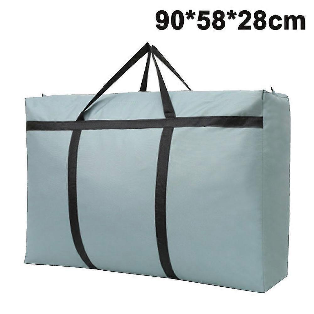 150l Large Zipper Comforter Storage Bags, Folding Clothes Storage Bag With Reinforced Handle, Under Bed Storage Bag For Bedding, Blanket, Cloth, Pillo