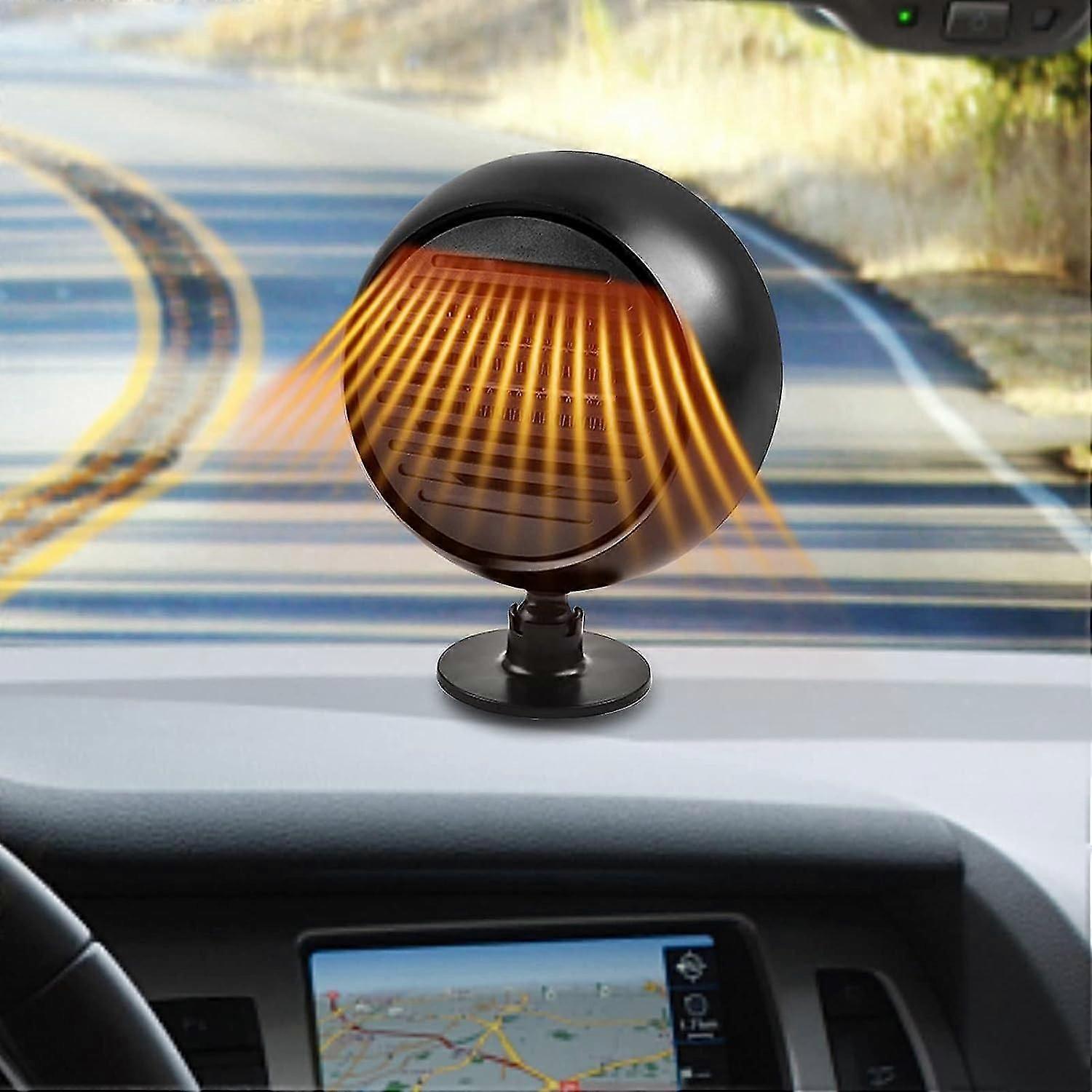 Car Heater, Windshield Defroster, Fast Heating And Cooling Fan 2 In 1, 360 Rotation, Plug IntoLighter