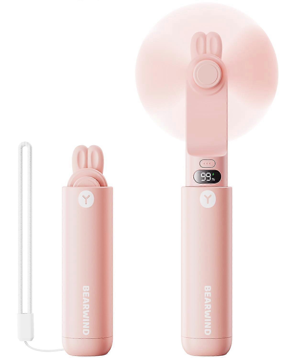 Handheld Mini Fan - 2 Speed, USB Rechargeable, Cute Fan