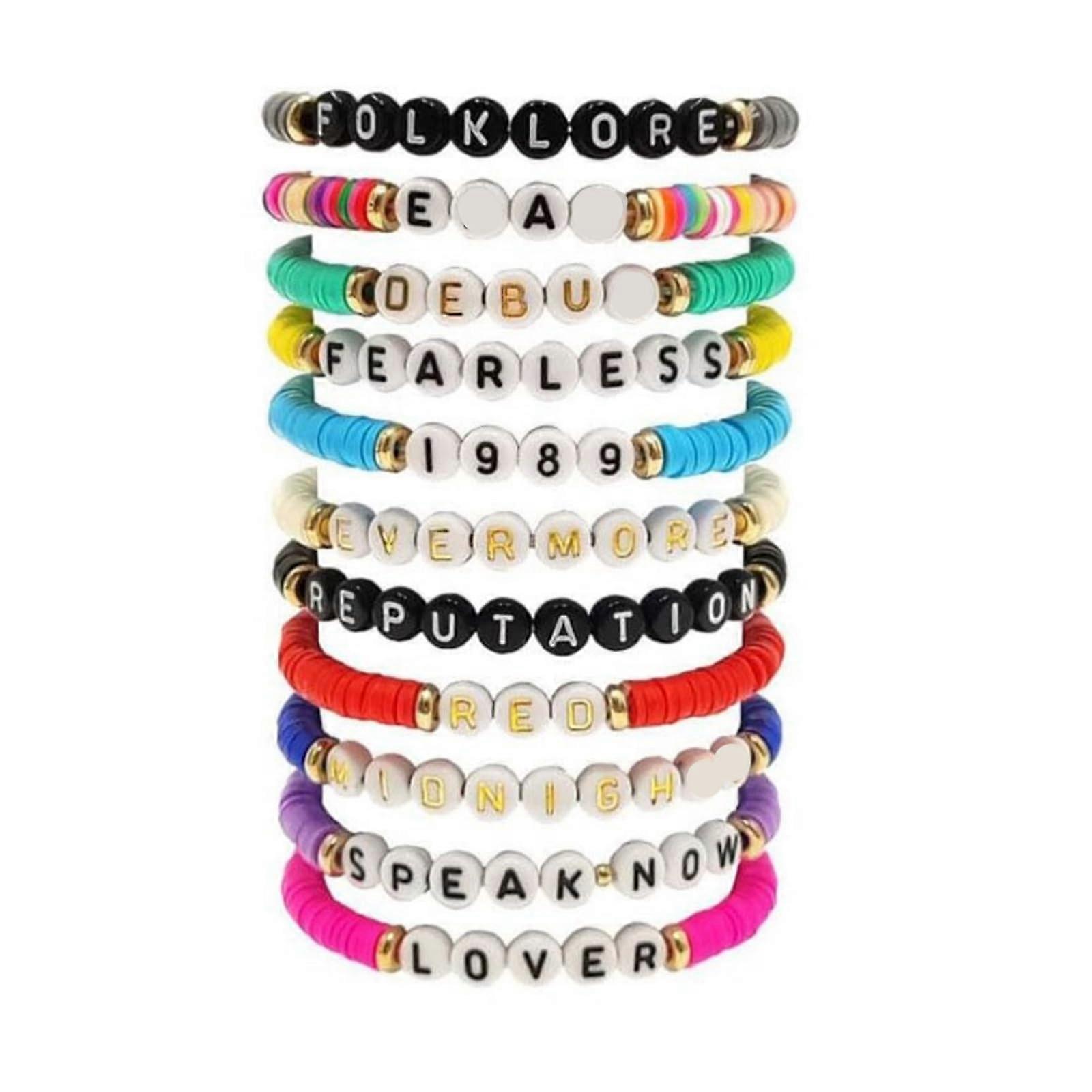 11-Pack Friendship Bracelets with Heart-Shaped Energy Stone Beads for Valentine's Day Gifts for Friends and Couples