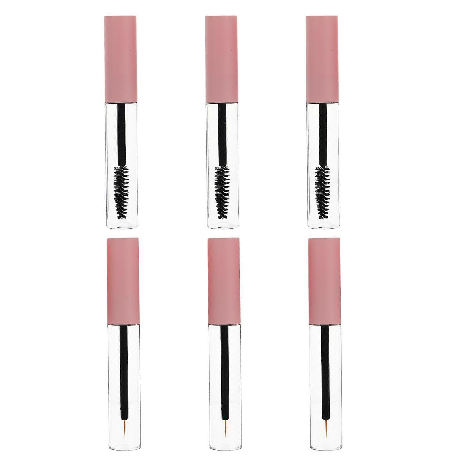 6pcs Empty Mascara Tube with Eyelash Wand Small Shadow Tip Liner Container