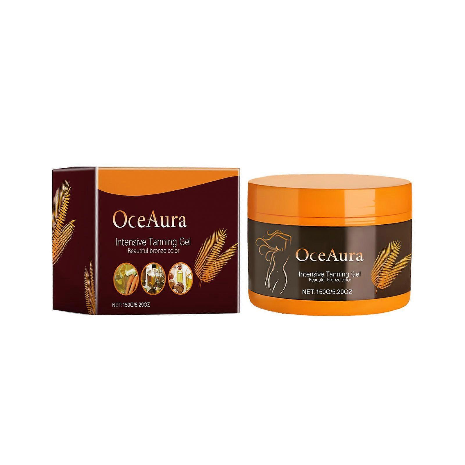 Intensive Tanning Gel - Moisturizing Bronzer with Carrot, Cocoa & Walnut Extracts for Healthy, Long-Lasting Tan