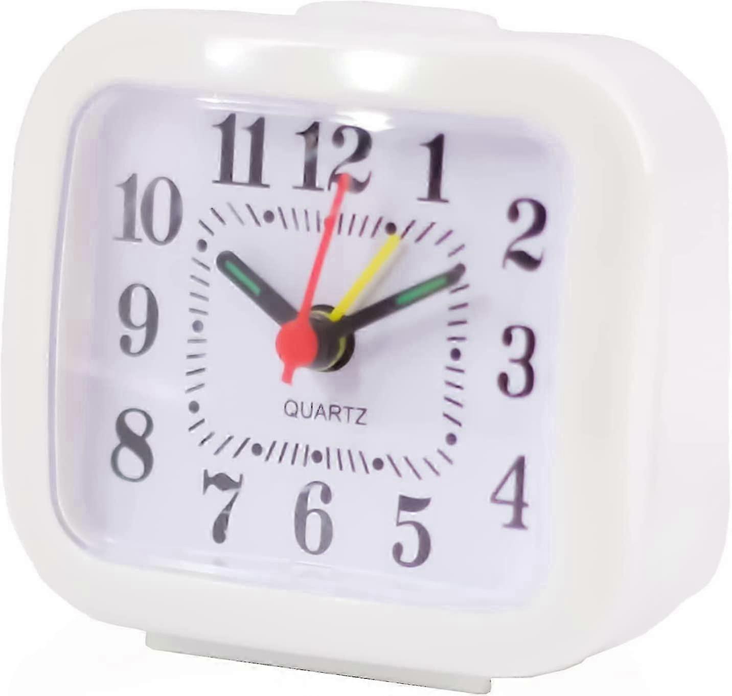 Easy Read Alarm Clock, Luminous hands, Battery Powered Table Clock, Large Display, Quiet Mechanism,Quartz Technology