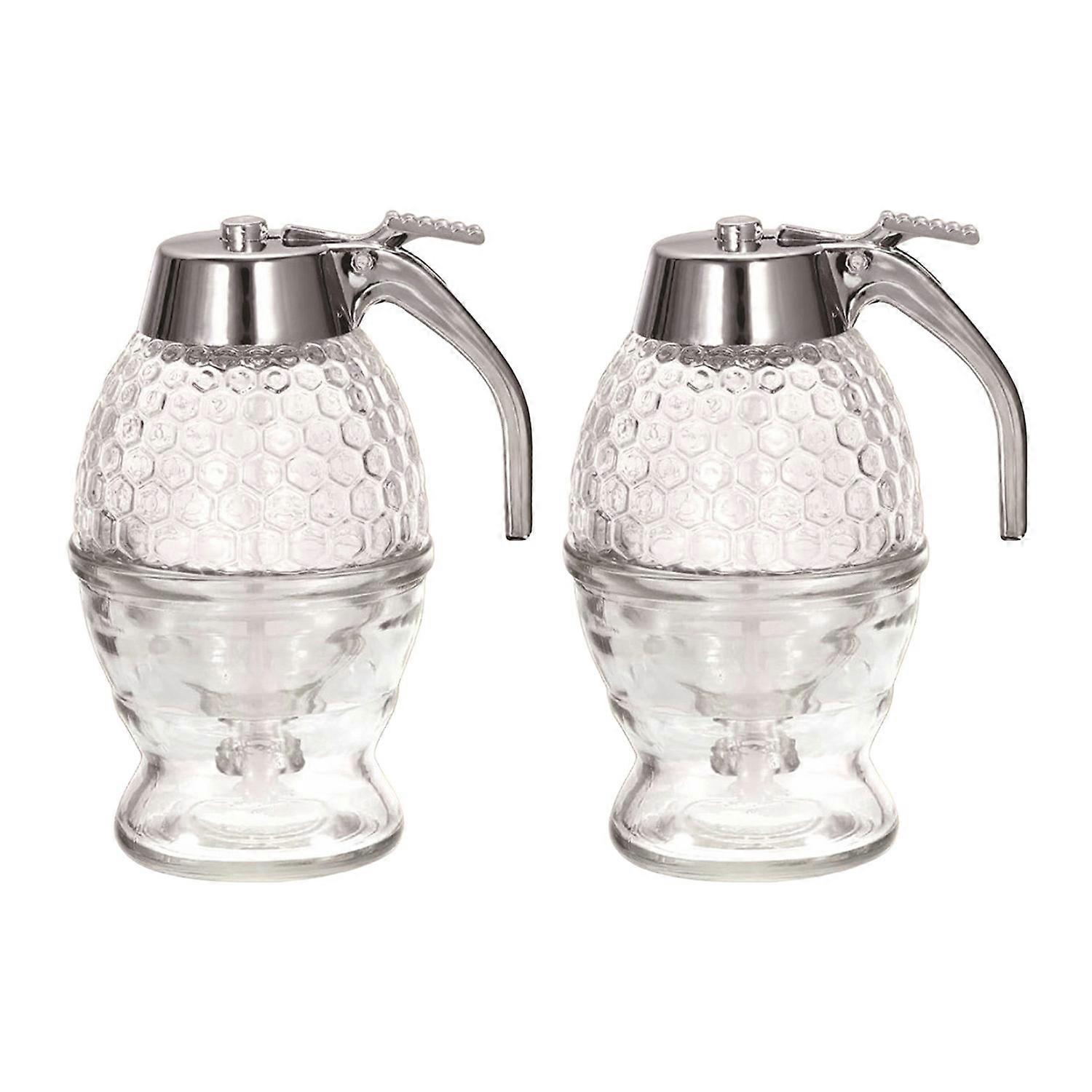 1/2Pcs Honey Dispenser Storage Jar with Stand Large Capacity Leak-Proof Design BPA Free Honey Comb