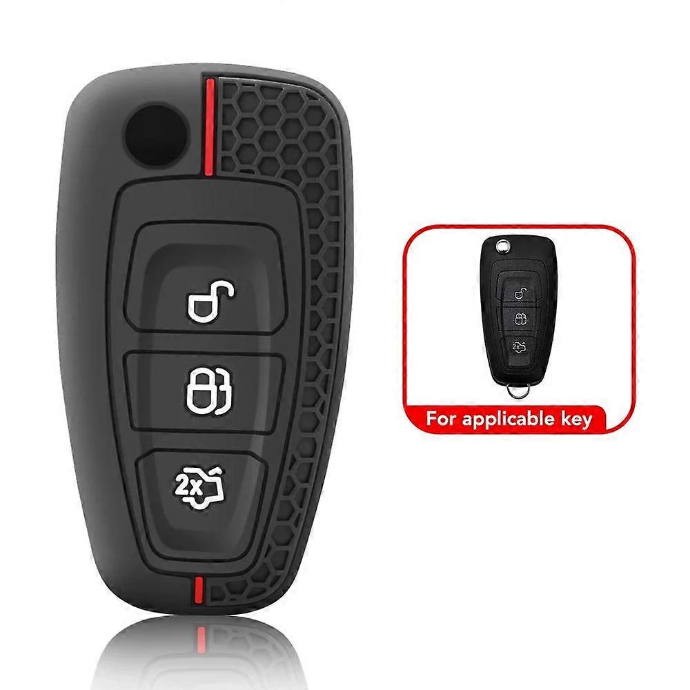 3 Button Silicone Car Remote Key Fob Shell Cover Case For Ford Ranger C-Max S-Max Focus Galaxy Mondeo Transit Tourneo Custom