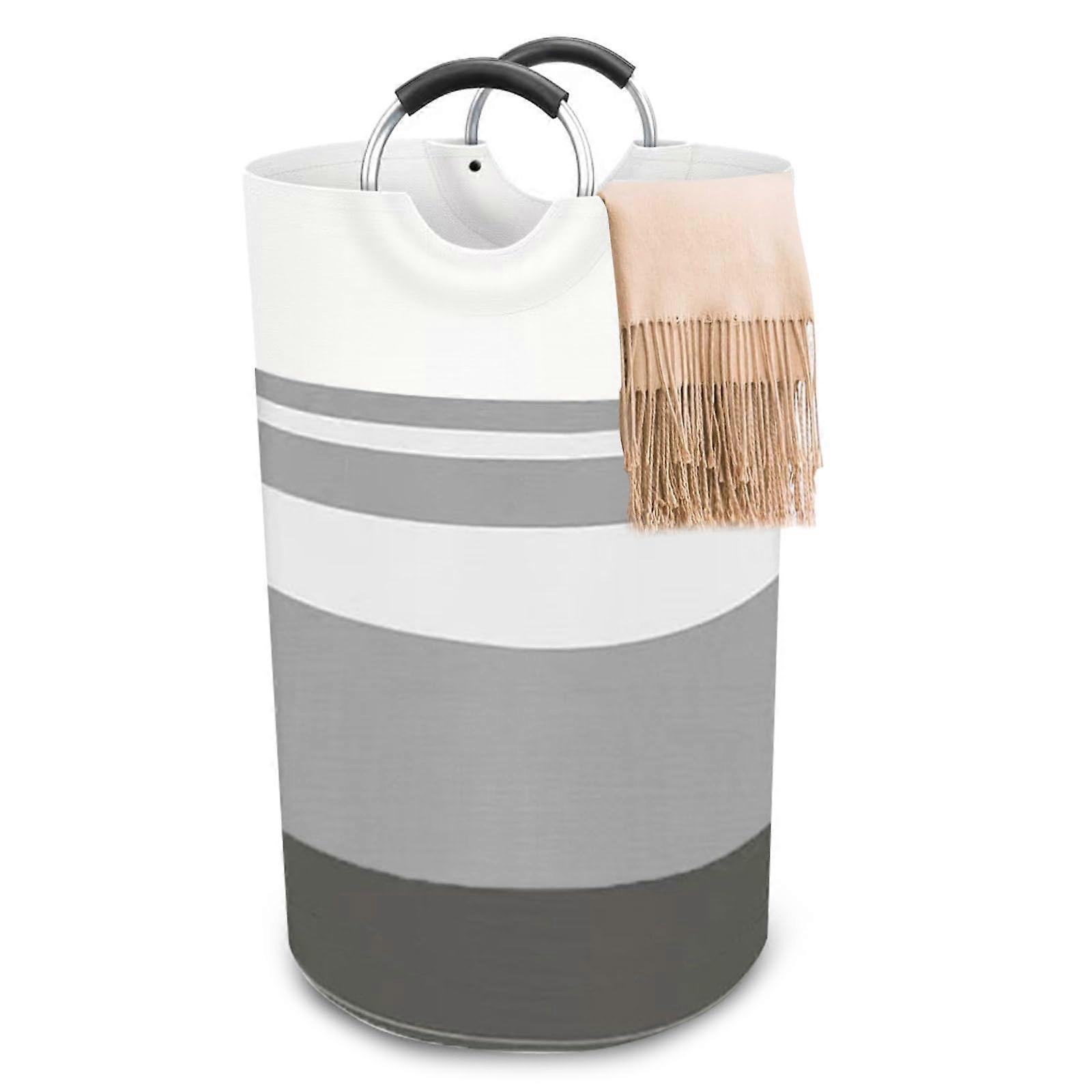Large Collapsible Cotton Linen Foam - Protected Laundry Basket for Home