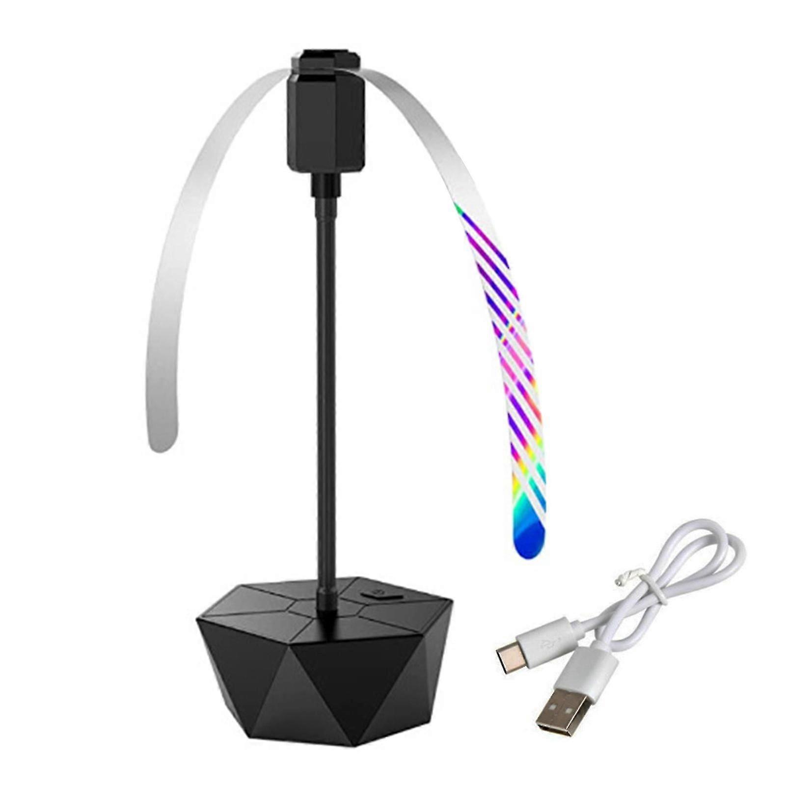 Fly Fan Tabletop Fly Repellent Portable 360 Degrees Rotation USB/Battery Powered Retractable Adjustable Pole Fan Physical Mosquito Repellent