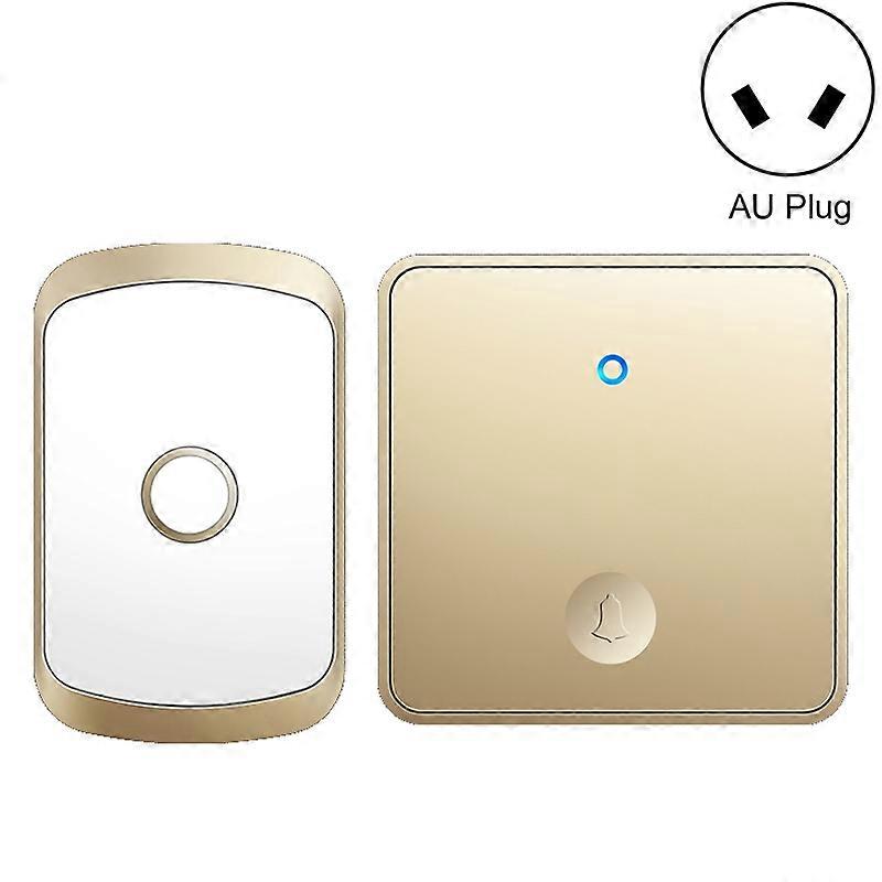 CACAZI FA50 1 For 1 Push-button Self-generating Wireless Doorbell, Plug:AU Plug
