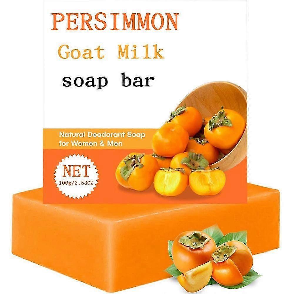Persimmon Soap Bar for Body Odor Control, Natural Deodorant Body Bar Soap for Old People Smell, Remove Nonenal Body Odor