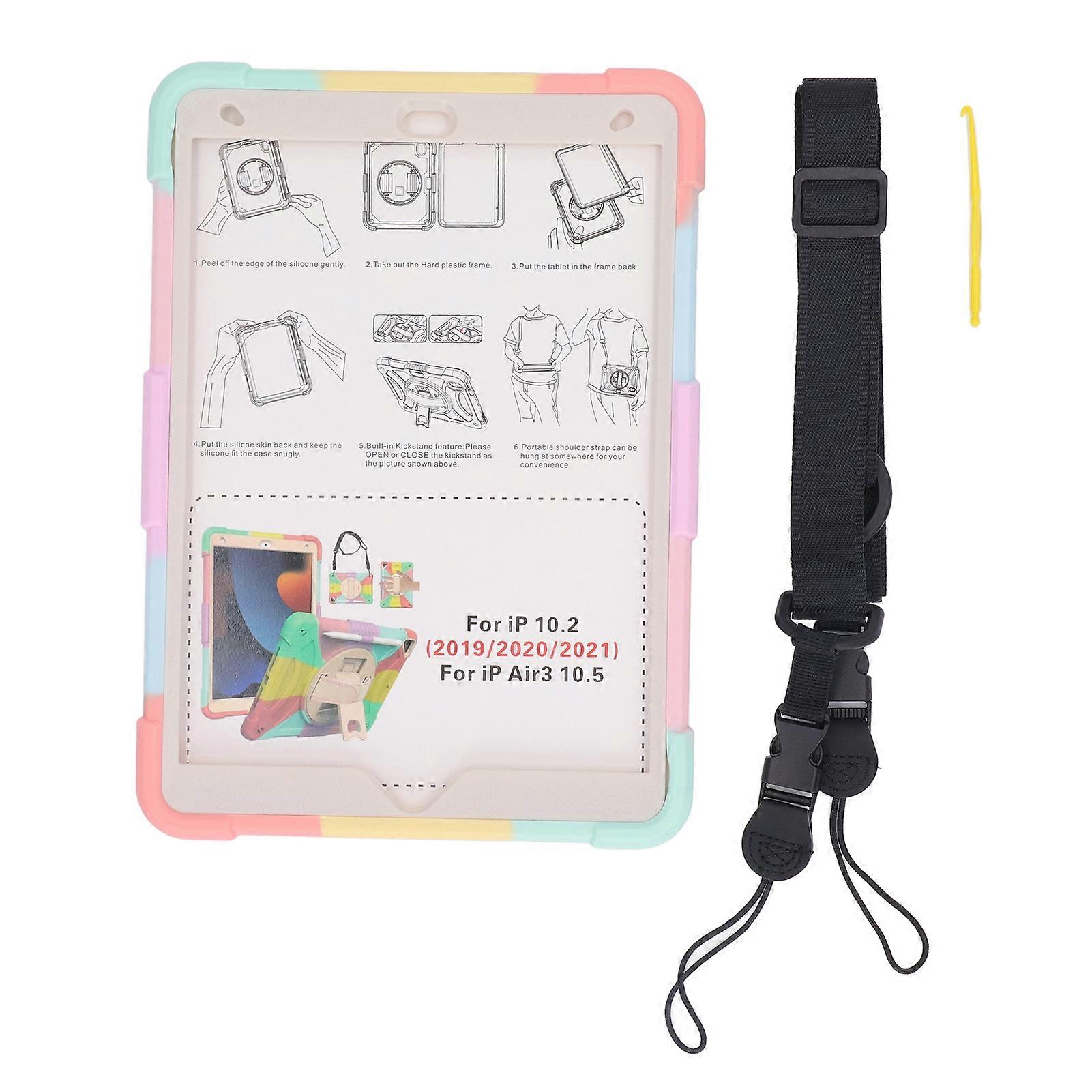 Tablet Case for iOS 7th 8th 9th Air3 10.5 Rotatable Drop Proof Silicone Cover