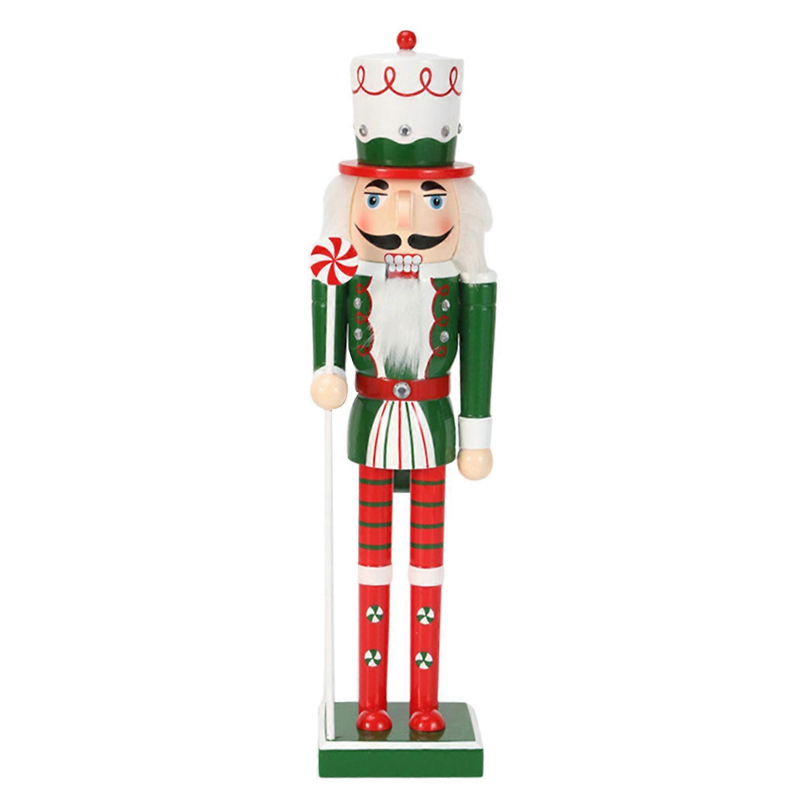 Festival Nutcrackers Home Display Statue Traditional 50CM Nutcrackers Ornament with Candy Accent with Ribbon for Gifting