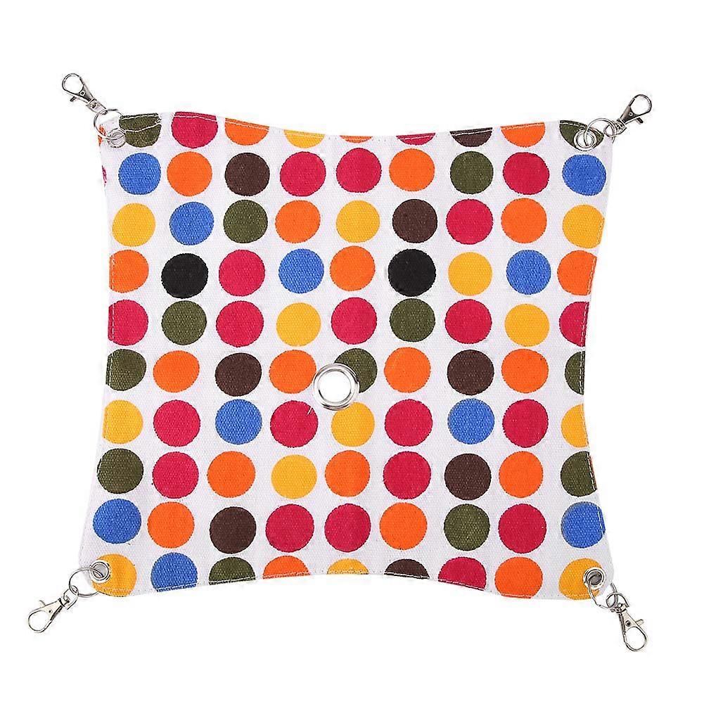 Dotted Canvas Hanging Bed Climbing Net for Hamster Ferret Pets Exercise Toy