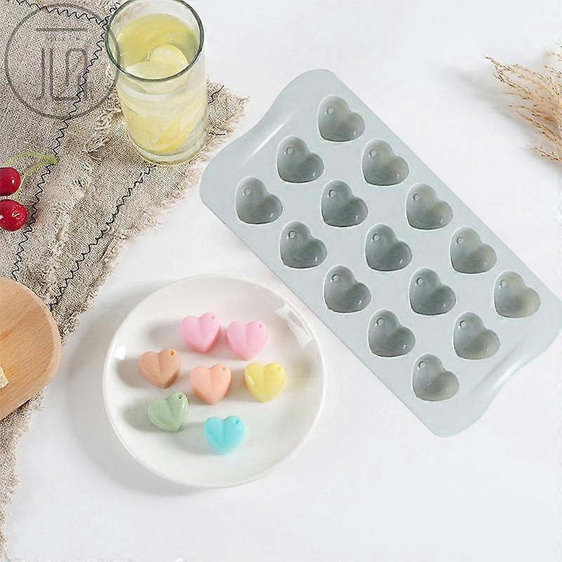 Silicone 15 with love chocolate mold Water drop peach ice mold Pudding mold DIY baking tool