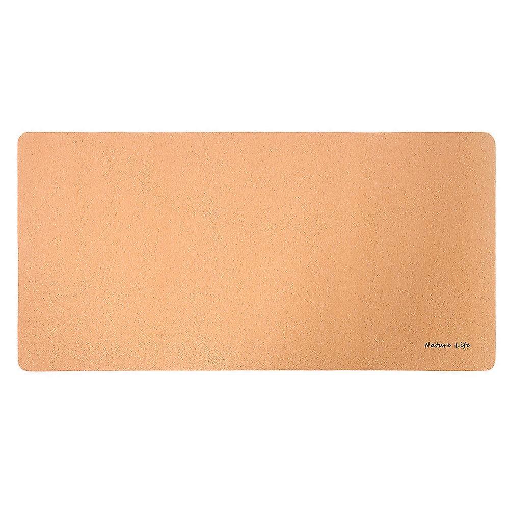 Desk Mat With Non-Slip Design, Natural Cork And PU Leather Desk Pad For A Sleek Office Look, Smooth Surface Desk Mat For Home And Work (850X420X3Mm)