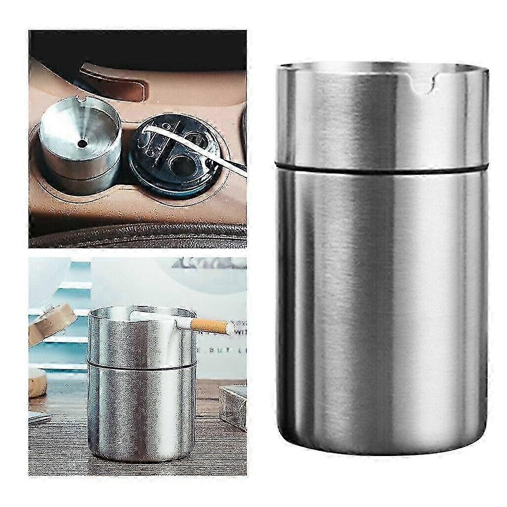 Ashtray With Lid, Ashtray Protected From The Wind, For Outside And Inside, Large Size