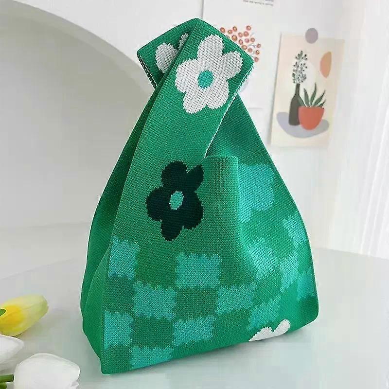 בגדי ריקוד נשים קשר תיק יד נייד מיני פסים תיק יד בעבודת יד תיק סרוג דלי תיקי טלפון קיבולת גדולה סתיו חורף תיקים