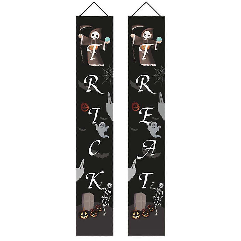 Haunted Harmony, Wide Application & Easy To Use, Decorative Banners for Trick or Treat & Witches Porch Themes, Reusable & Durable for Long-Lasting Fun