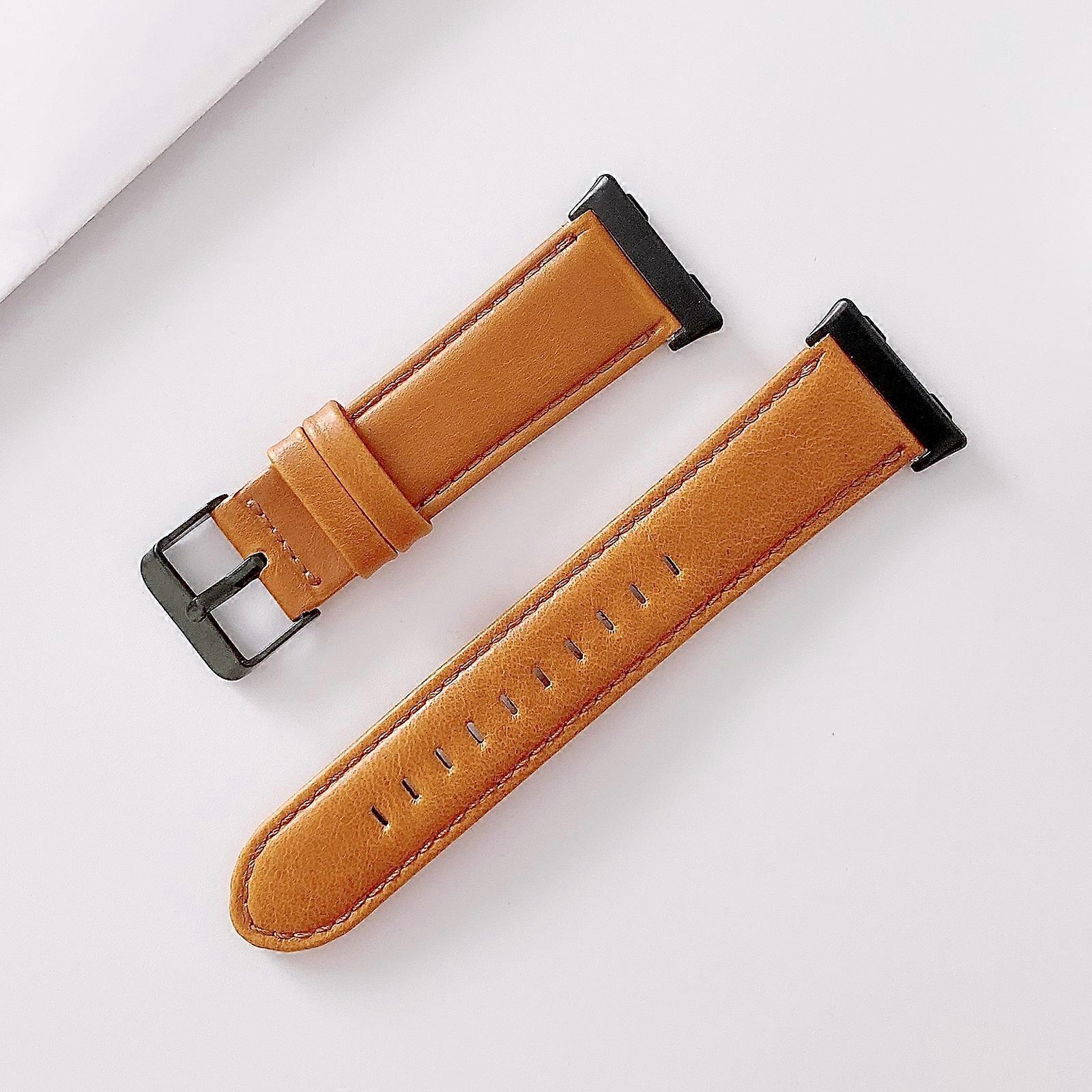 For OPPO Watch 41mm Plain Weave Leather Watch Band