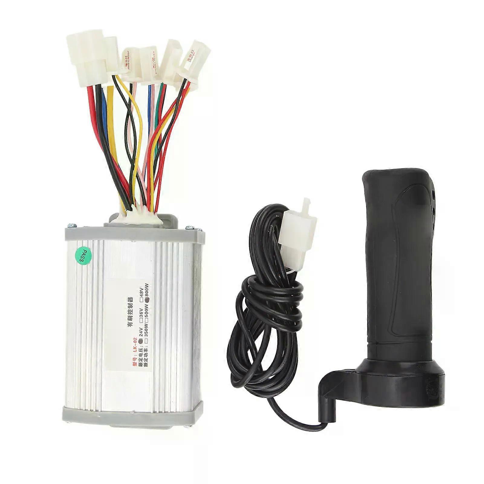 24V 800W Electric Bike Brushed Motor Controller Kit Brush Motor Speed Controller with Twist Grip Set