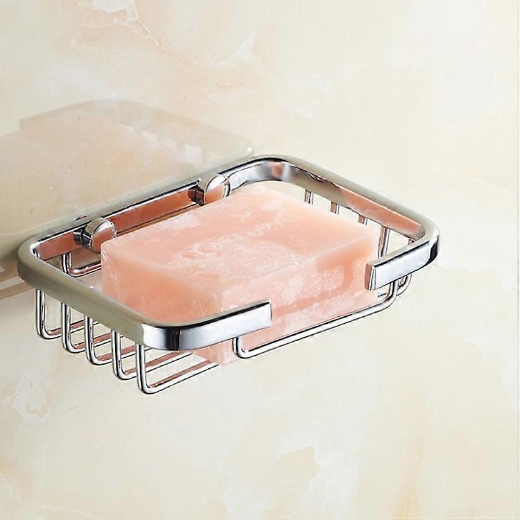 Stainless Steel Wall-Mounted Bathroom Soap Storage Rack Square